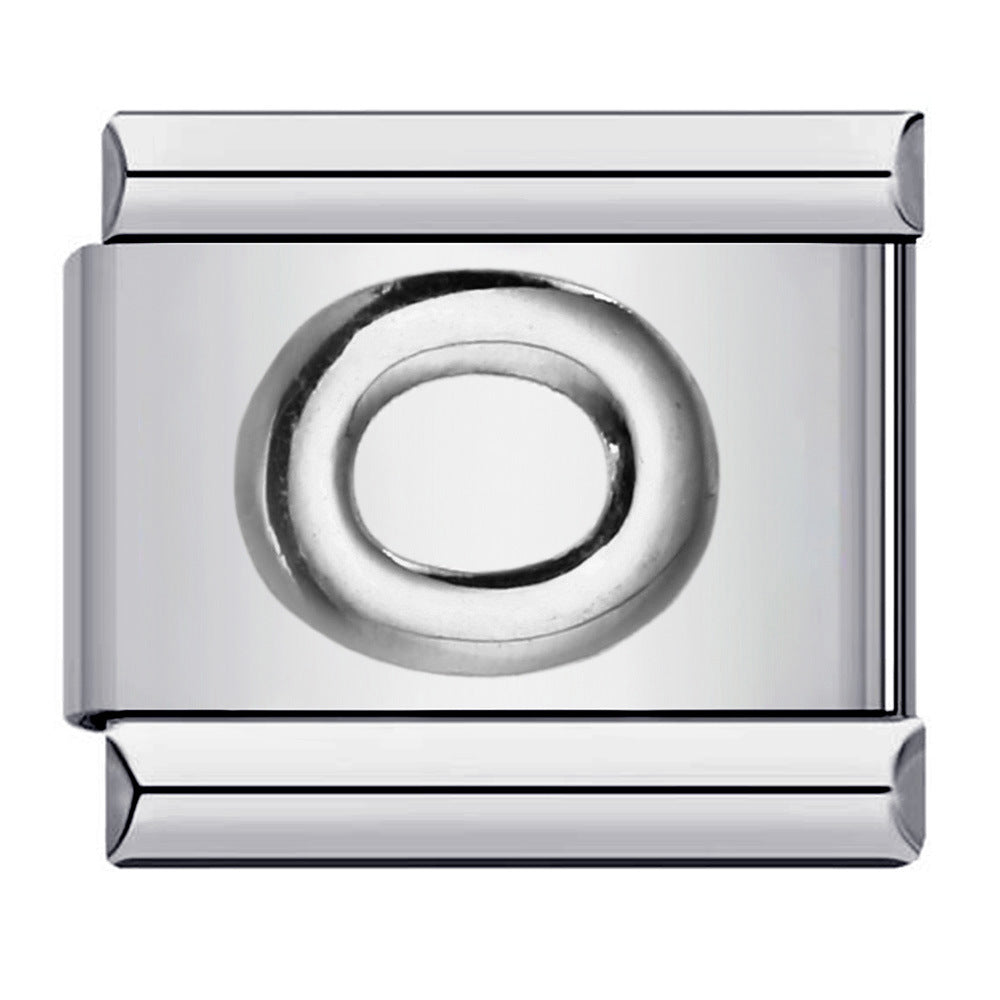 Letter A-Z in Silver, on Silver