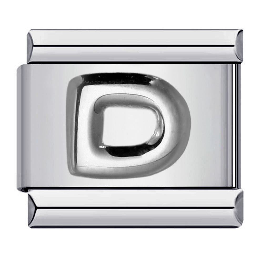 Letter A-Z in Silver, on Silver