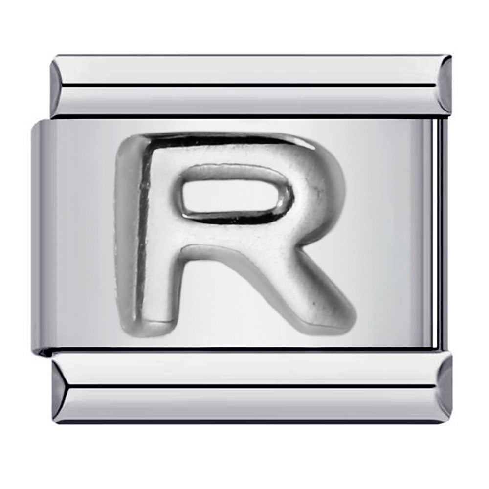 Letter A-Z in Silver, on Silver