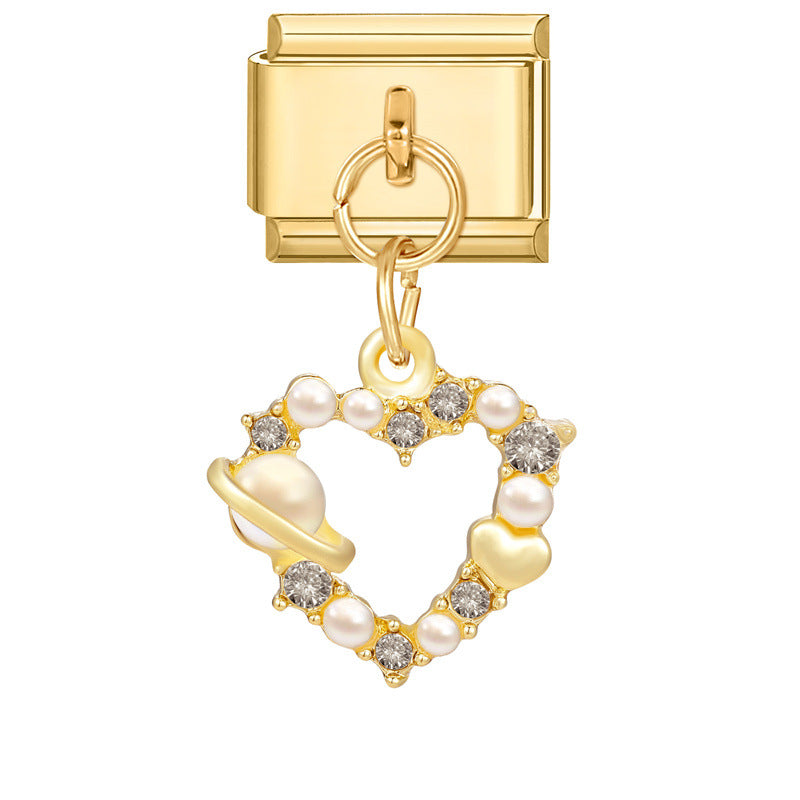 Golden Pearl Heart