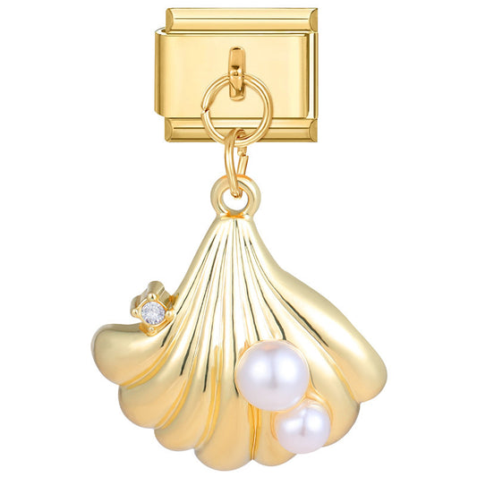 Pearl blue diamond shell