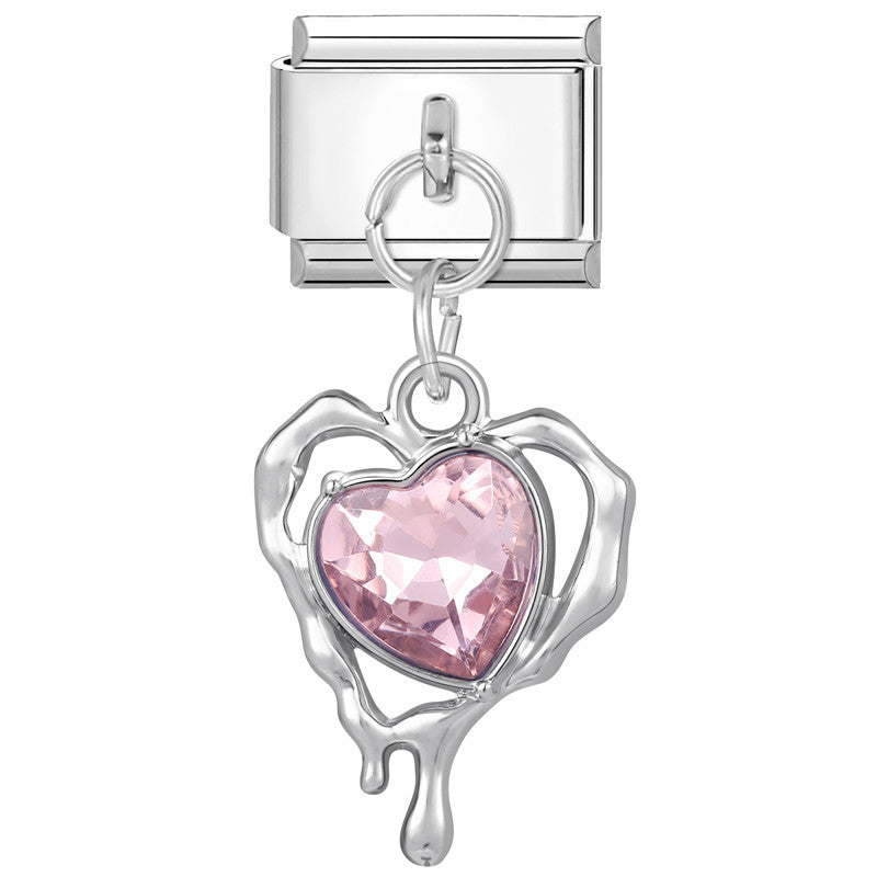 Pink diamond heart