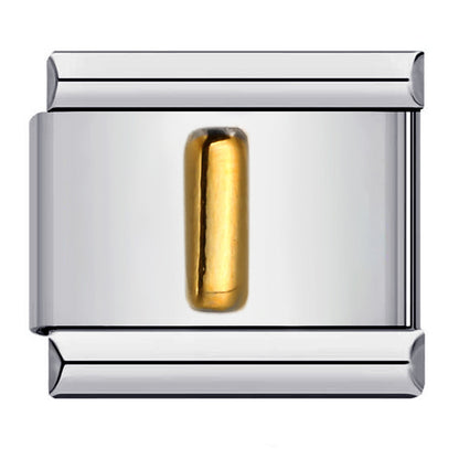Letter A-Z in Gold, on Silver