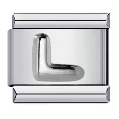 Letter A-Z in Silver, on Silver