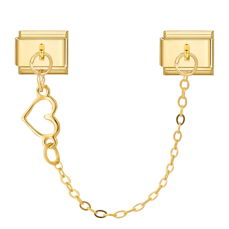 Gold heart-shaped chain