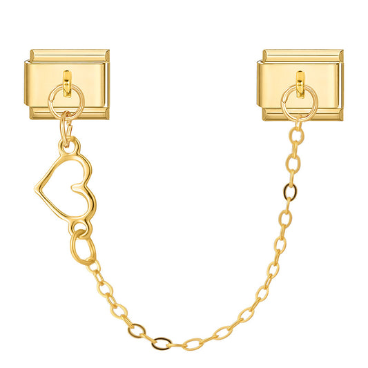 Gold heart-shaped chain
