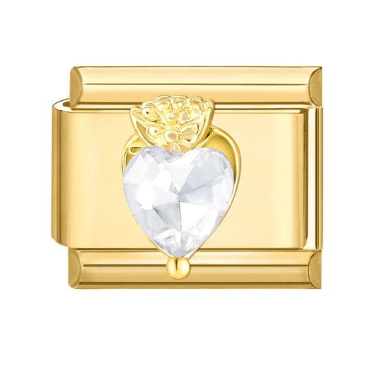 White Diamond Heart Crown