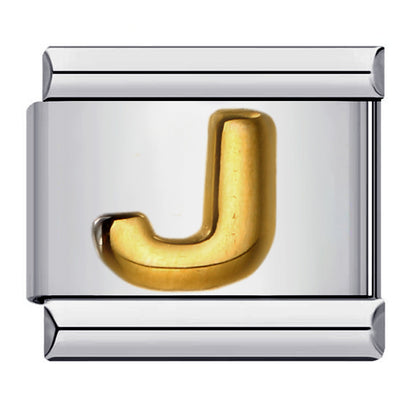 Letter A-Z in Gold, on Silver