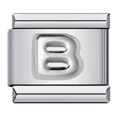 Letter A-Z in Silver, on Silver