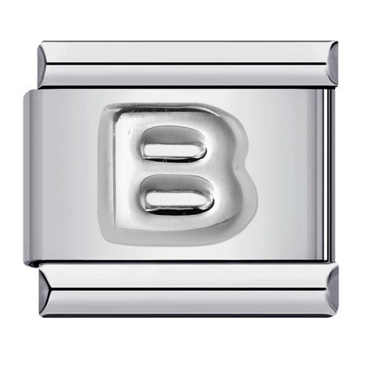 Letter A-Z in Silver, on Silver