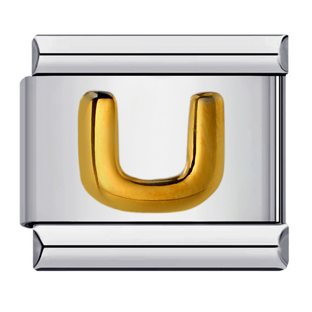 Letter A-Z in Gold, on Silver