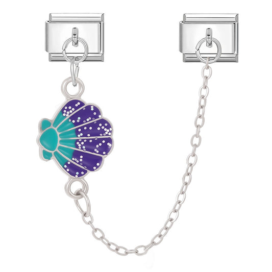 Blue and purple shell chain