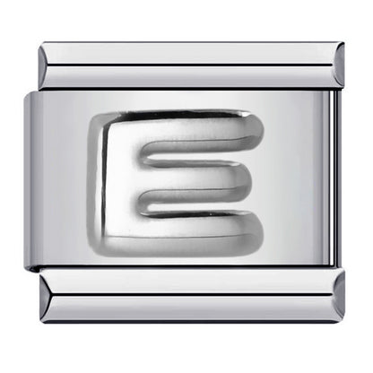 Letter A-Z in Silver, on Silver