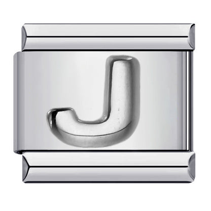 Letter A-Z in Silver, on Silver