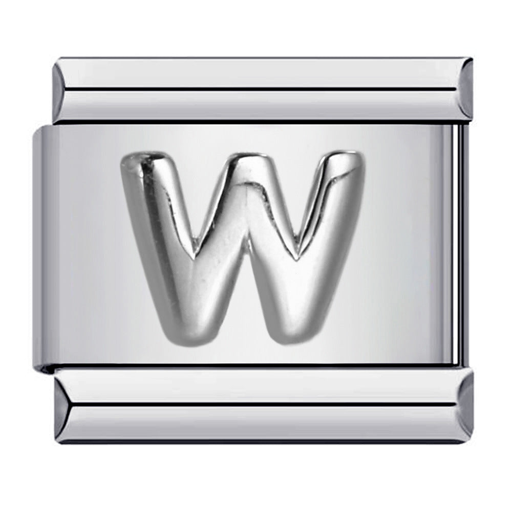 Letter A-Z in Silver, on Silver