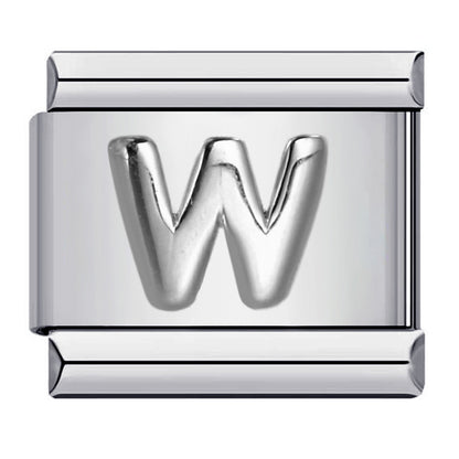 Letter A-Z in Silver, on Silver
