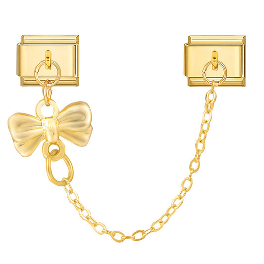 Gold small bow chain