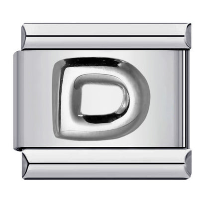 Letter A-Z in Silver, on Silver