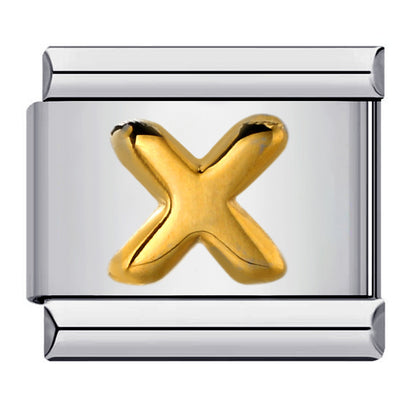 Letter A-Z in Gold, on Silver