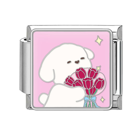Flower-giving Dog