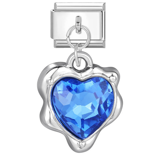 Blue diamond heart