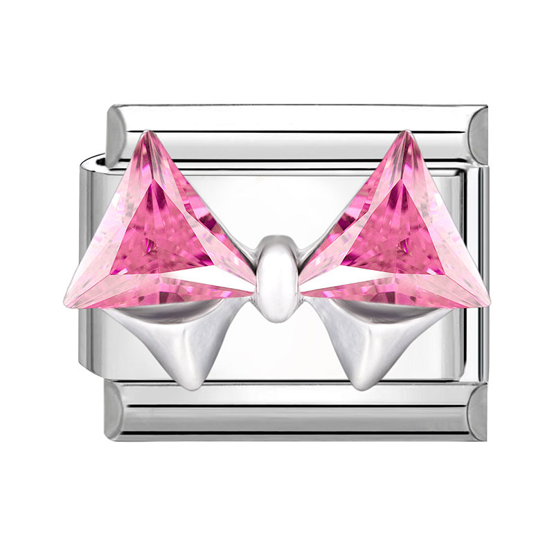 Pink diamond bowknot
