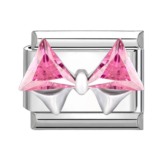 Pink diamond bowknot