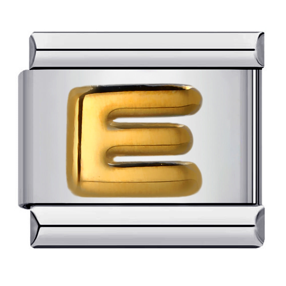 Letter A-Z in Gold, on Silver