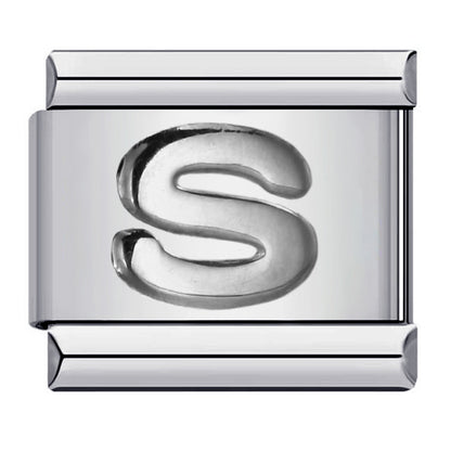 Letter A-Z in Silver, on Silver