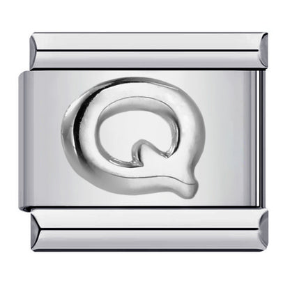 Letter A-Z in Silver, on Silver