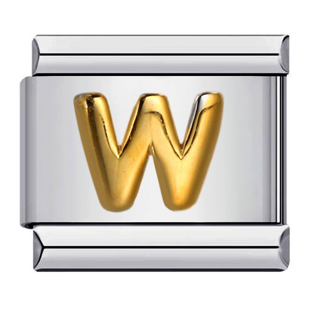 Letter A-Z in Gold, on Silver