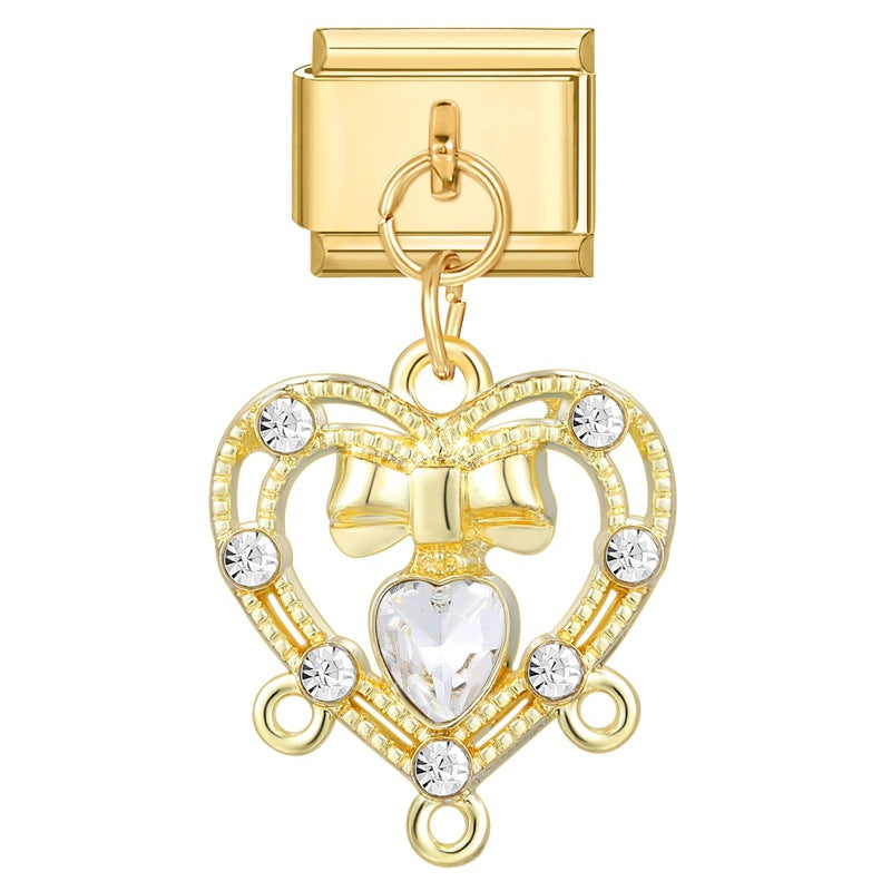 Golden hollowed-out heart