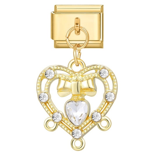 Golden hollowed-out heart