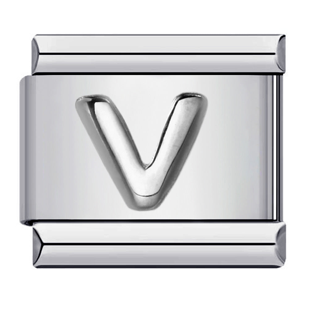 Letter A-Z in Silver, on Silver
