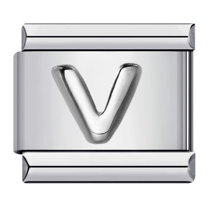 Letter A-Z in Silver, on Silver