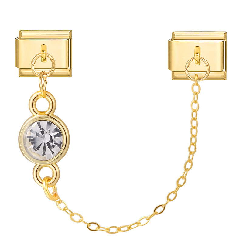 Circular white diamond chain