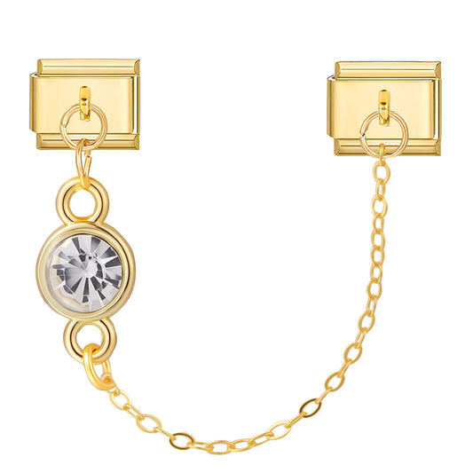 Circular white diamond chain