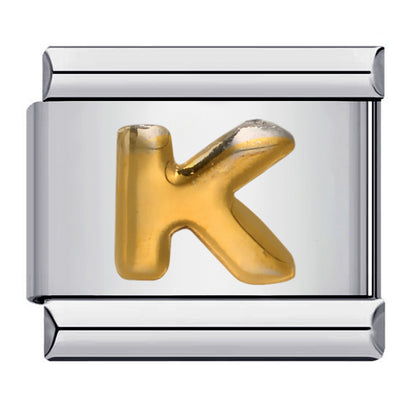 Letter A-Z in Gold, on Silver