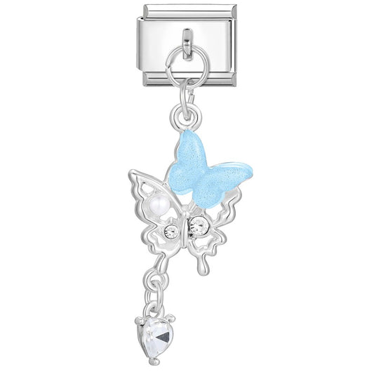 Blue Double Butterflies