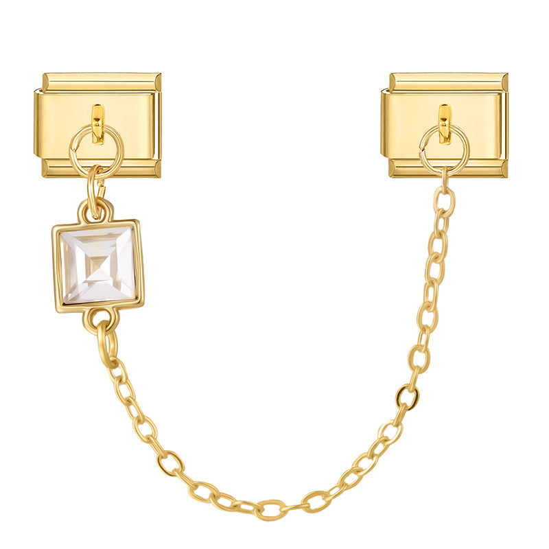 Square white diamond chain