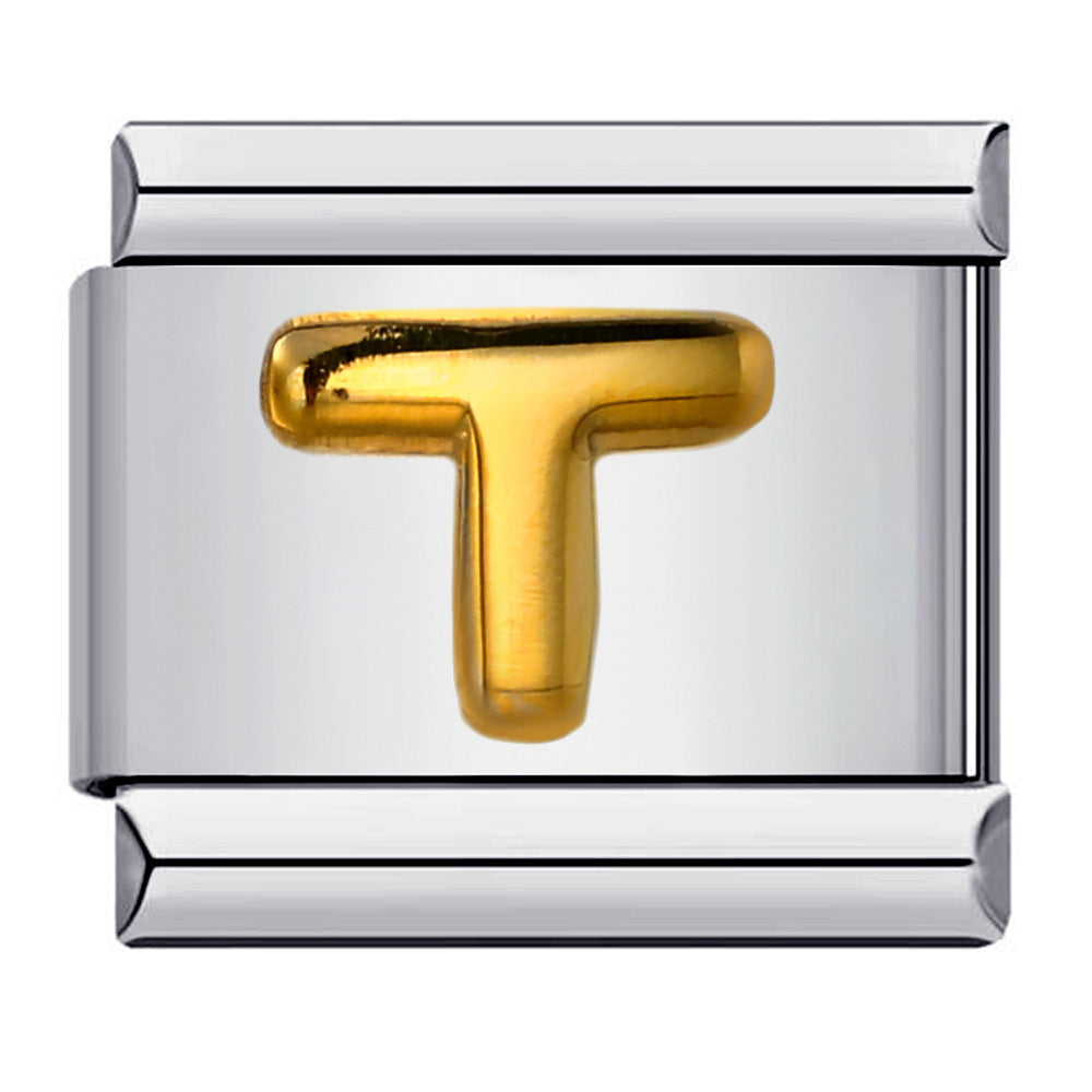 Letter A-Z in Gold, on Silver