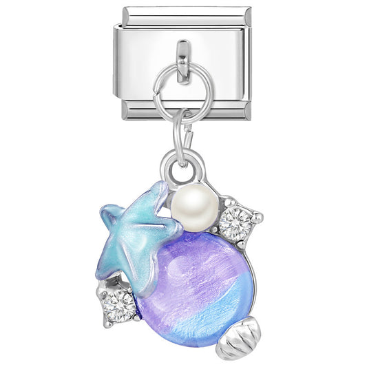 Blue-purple planet sea star pearl