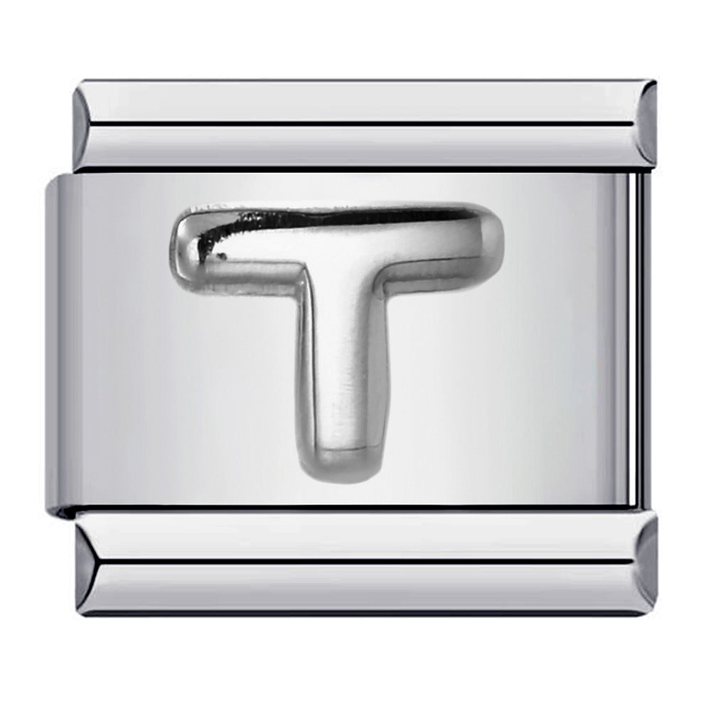 Letter A-Z in Silver, on Silver