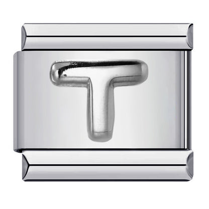 Letter A-Z in Silver, on Silver