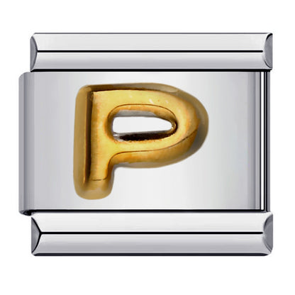 Letter A-Z in Gold, on Silver