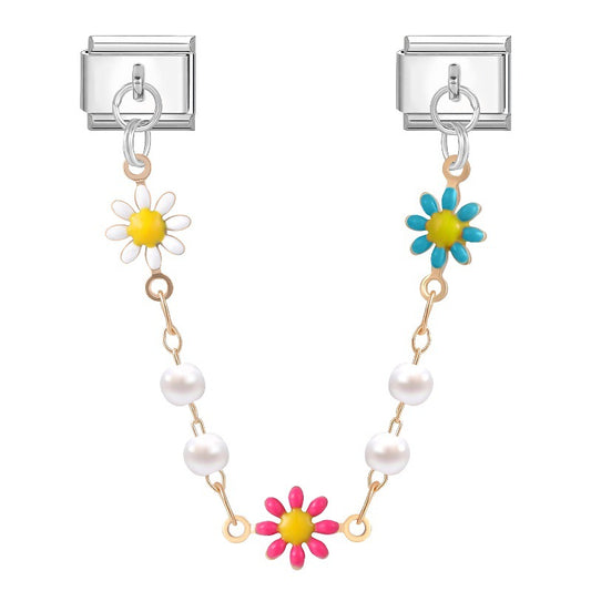 Colored daisy pearl chain (random color)