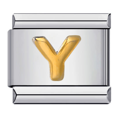 Letter A-Z in Gold, on Silver