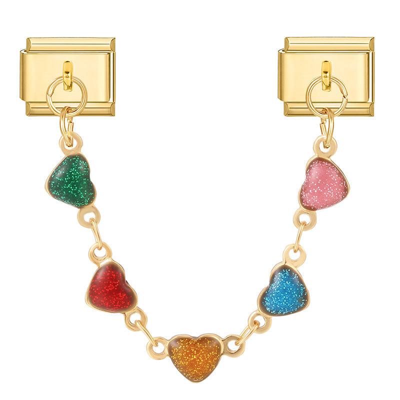 Colored heart chain