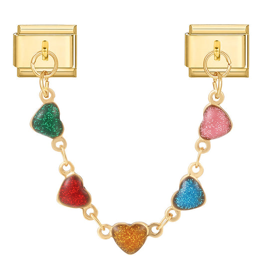 Colored heart chain