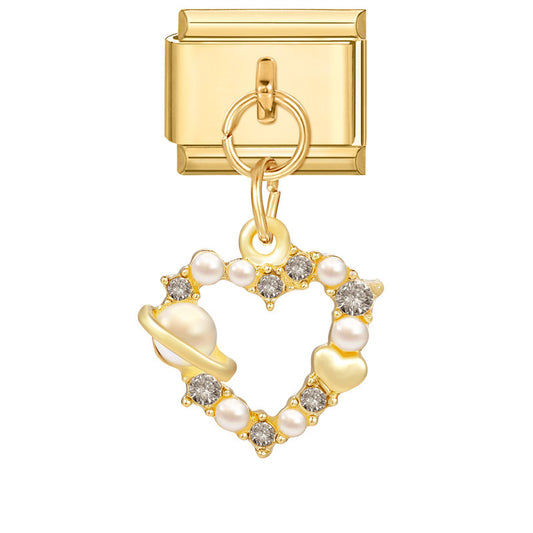 Golden Pearl Heart